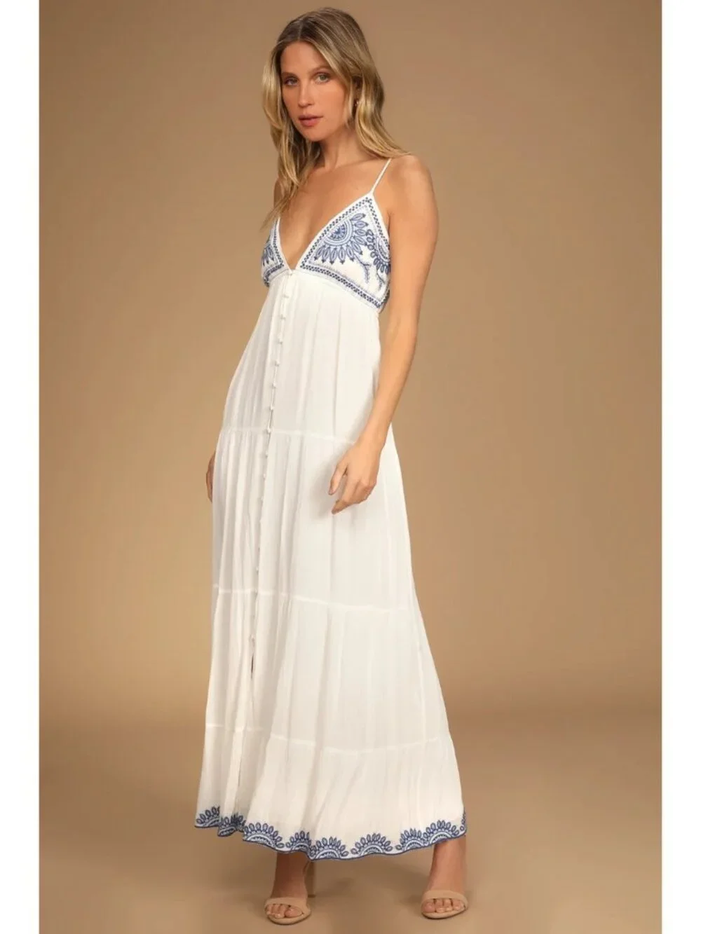 Lulus Those Summer Days White Embroidered Maxi Dress - Picture 4 of 12
